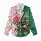 Personalized South Africa Combine England Rugby Women Casual Shirt Springboks and Red Rose