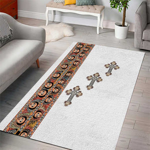 Ethiopia Angels Tilet With Cross Area Rug