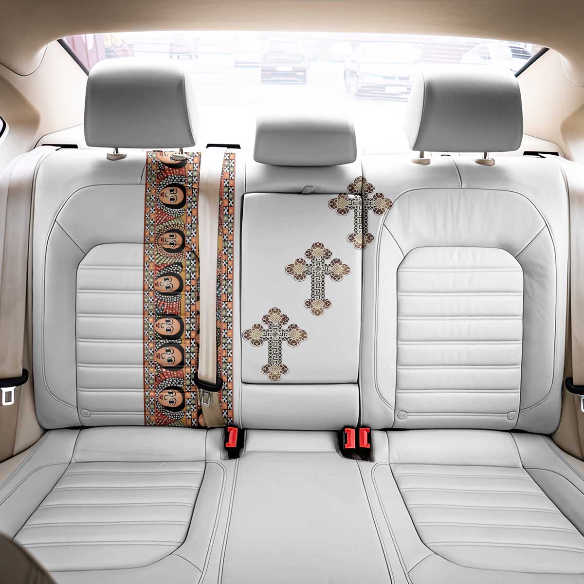 Ethiopia Angels Tilet With Cross Back Car Seat Cover
