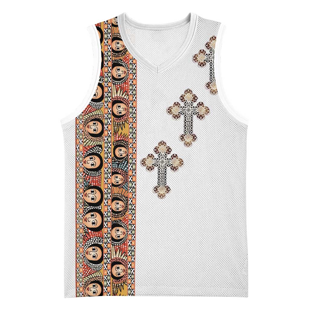 Ethiopia Angels Tilet With Cross Basketball Jersey - African Pride