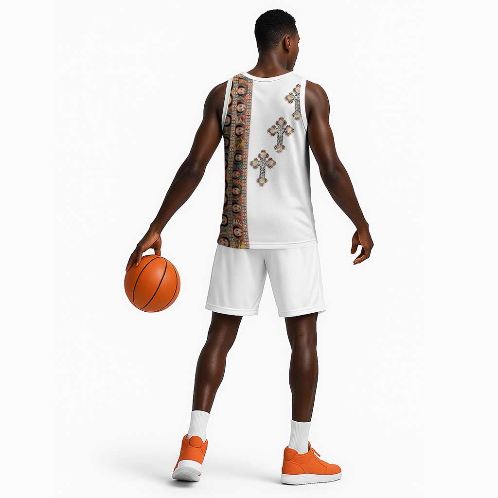 Ethiopia Angels Tilet With Cross Basketball Jersey - African Pride