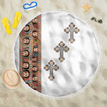 Ethiopia Angels Tilet With Cross Beach Blanket