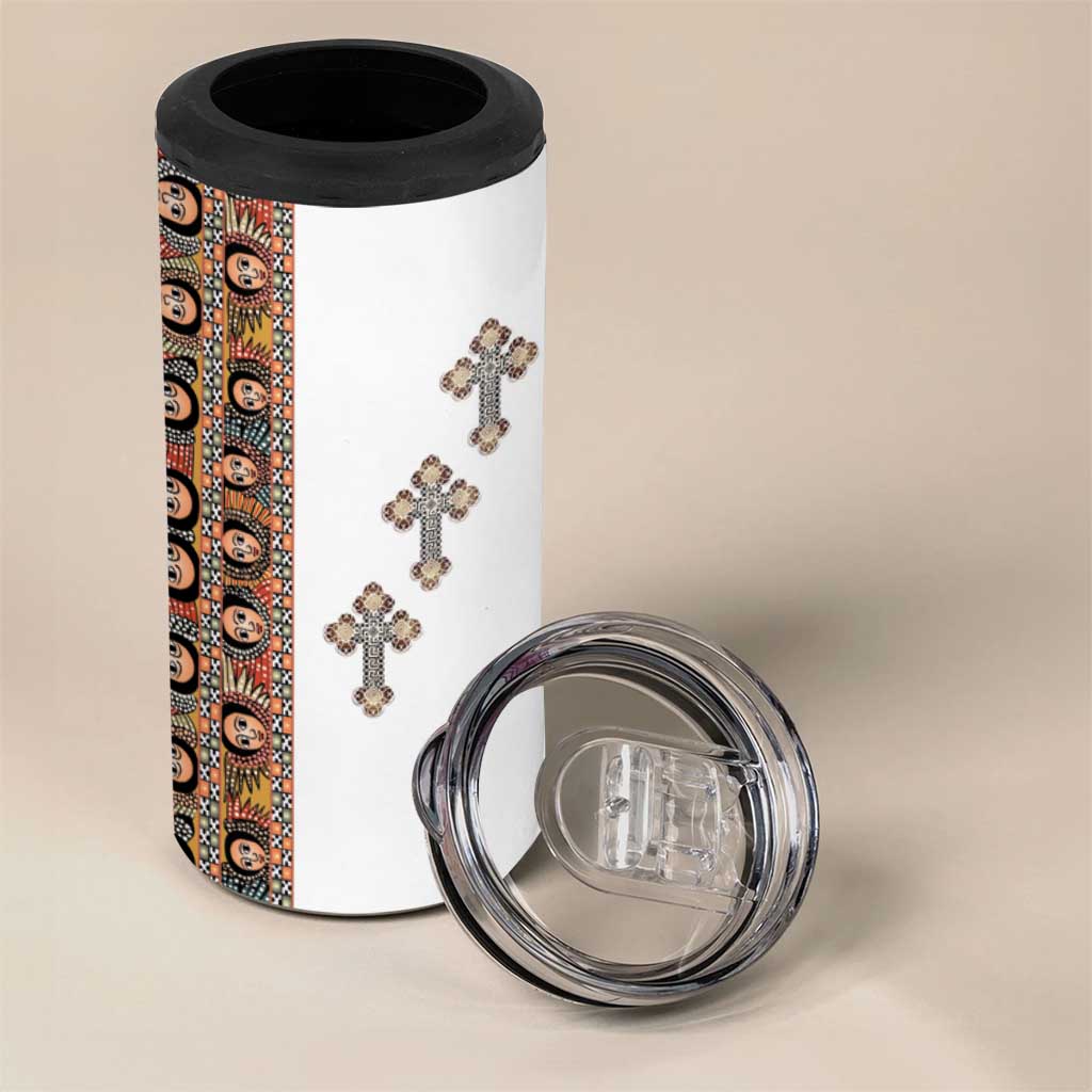 Ethiopia Angels Tilet With Cross 4 in 1 Can Cooler Tumbler