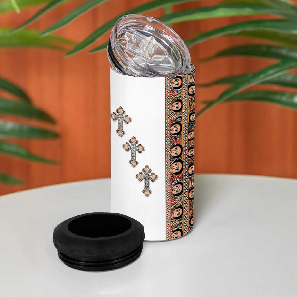 Ethiopia Angels Tilet With Cross 4 in 1 Can Cooler Tumbler