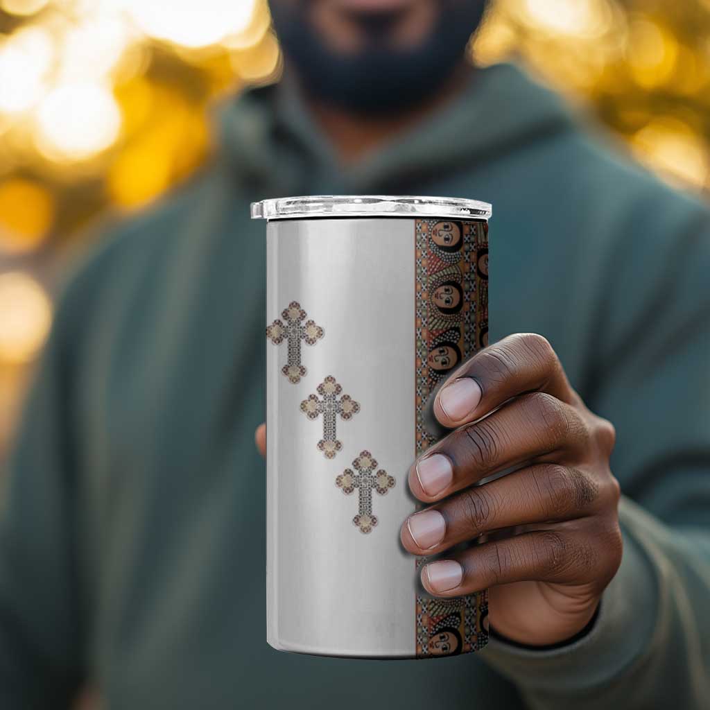 Ethiopia Angels Tilet With Cross 4 in 1 Can Cooler Tumbler
