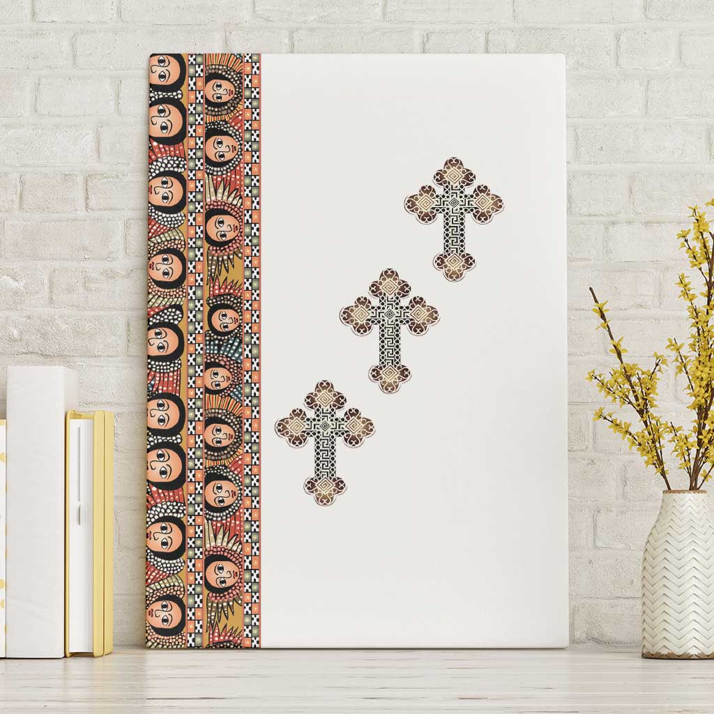 Ethiopia Angels Tilet With Cross Canvas Wall Art