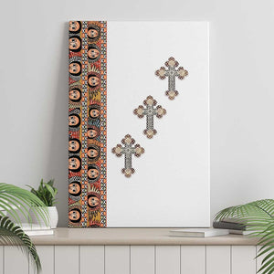 Ethiopia Angels Tilet With Cross Canvas Wall Art