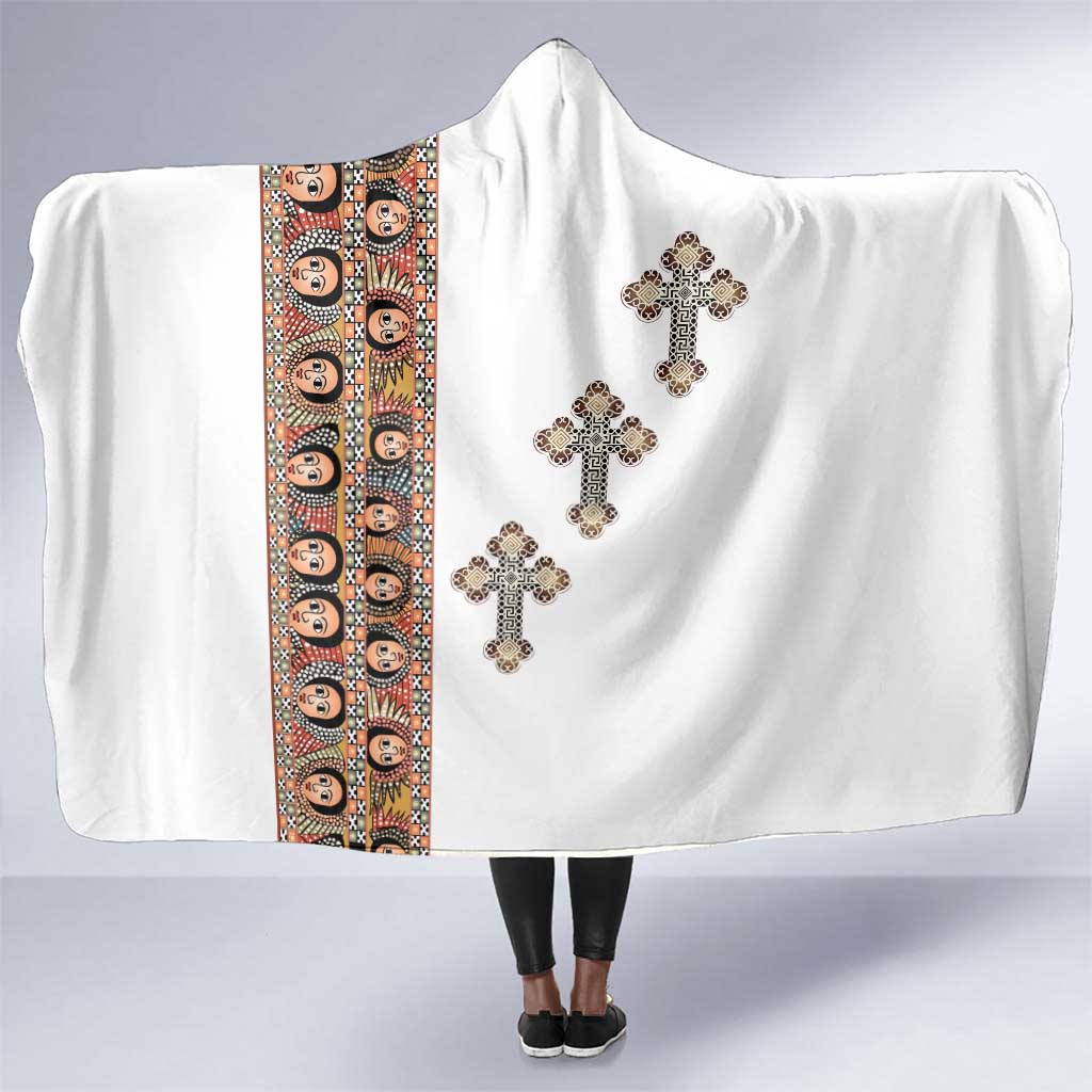 Ethiopia Angels Tilet With Cross Hooded Blanket
