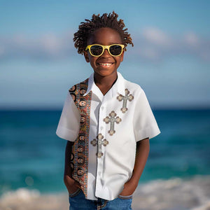 Ethiopia Angels Tilet With Cross Kid Hawaiian Shirt