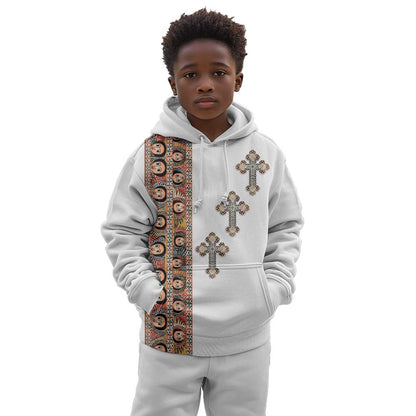 Ethiopia Angels Tilet With Cross Kid Hoodie