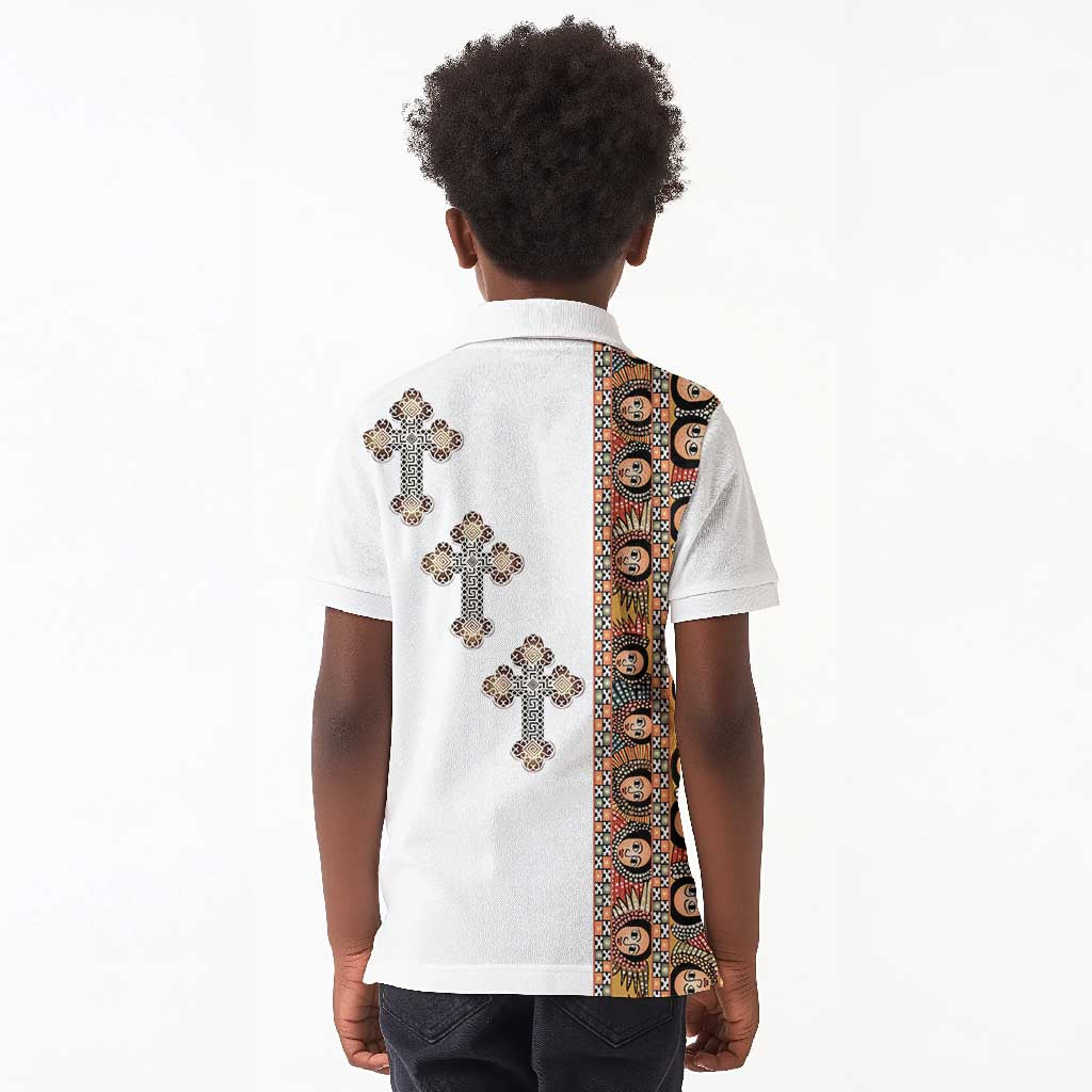 Ethiopia Angels Tilet With Cross Kid Polo Shirt