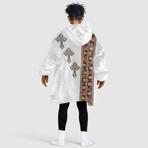 Ethiopia Angels Tilet With Cross Kid Wearable Blanket Hoodie