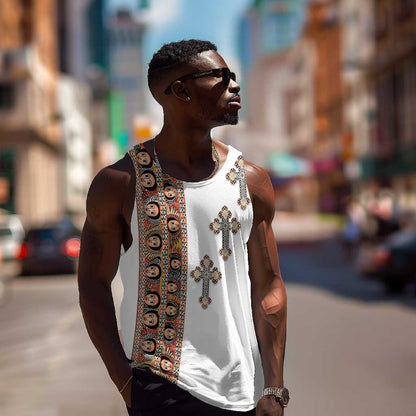 Ethiopia Angels Tilet With Cross Men Tank Top