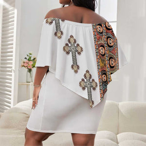 Ethiopia Angels Tilet With Cross Off Shoulder Short Dress