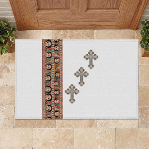 Ethiopia Angels Tilet With Cross Rubber Doormat