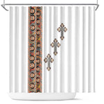 Ethiopia Angels Tilet With Cross Shower Curtain