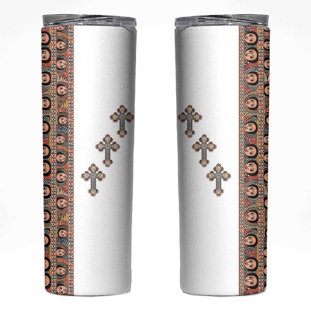 Ethiopia Angels Tilet With Cross Skinny Tumbler