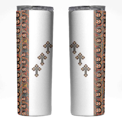 Ethiopia Angels Tilet With Cross Skinny Tumbler