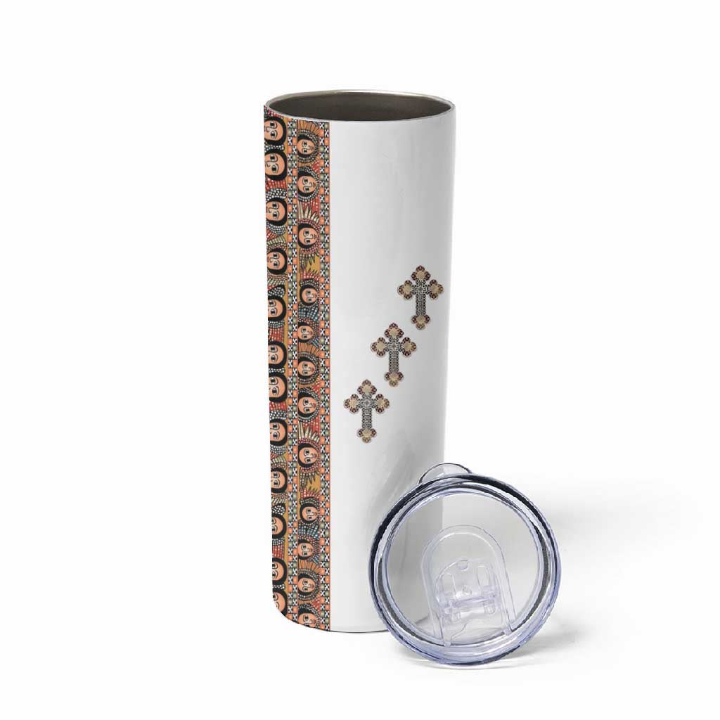 Ethiopia Angels Tilet With Cross Skinny Tumbler