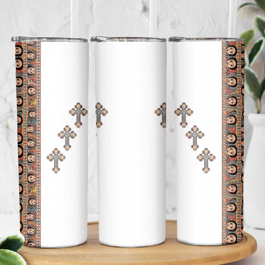 Ethiopia Angels Tilet With Cross Skinny Tumbler