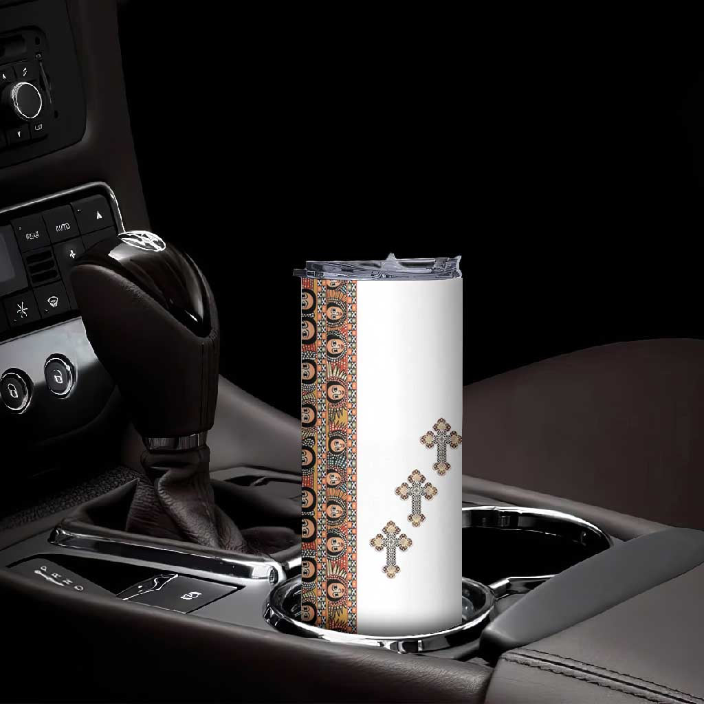 Ethiopia Angels Tilet With Cross Skinny Tumbler