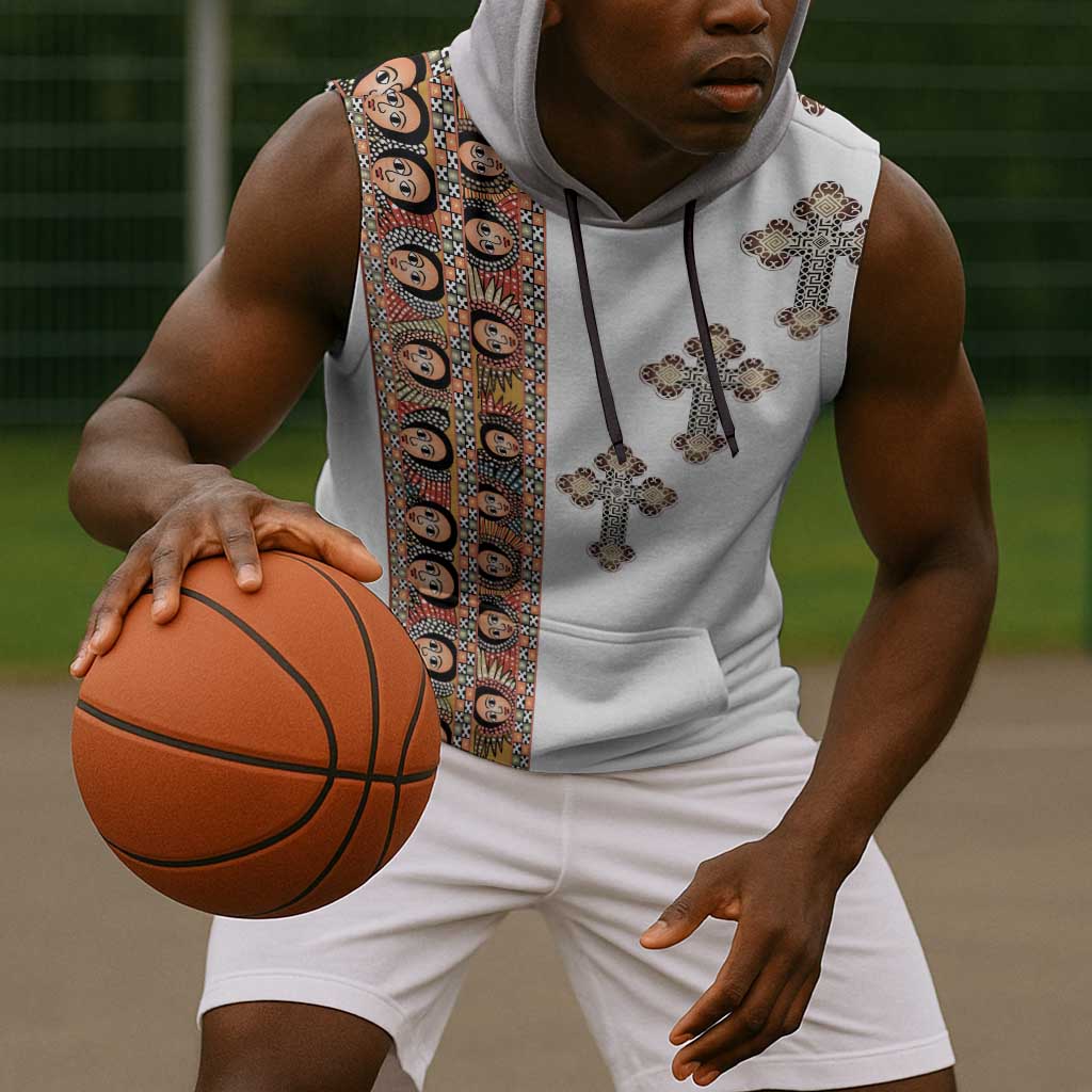 Ethiopia Angels Tilet With Cross Sleeveless Hoodie - African Pride