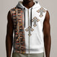 Ethiopia Angels Tilet With Cross Sleeveless Zip Hoodie - African Pride