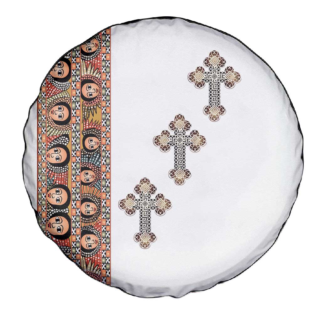Ethiopia Angels Tilet With Cross Spare Tire Cover