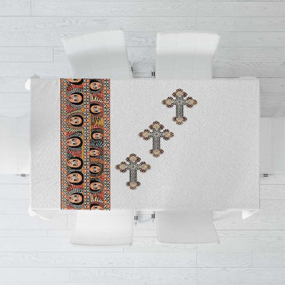 Ethiopia Angels Tilet With Cross Tablecloth