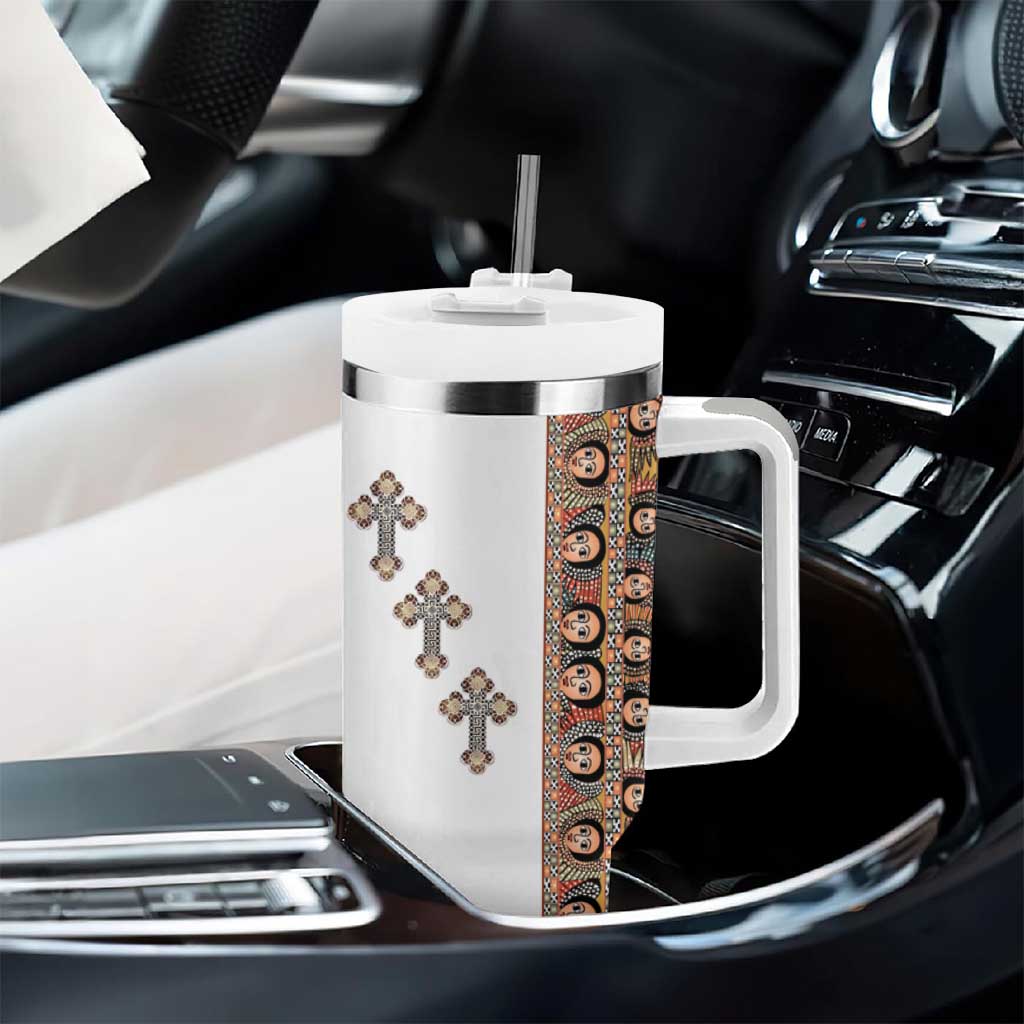 Ethiopia Angels Tilet With Cross Tumbler With Handle