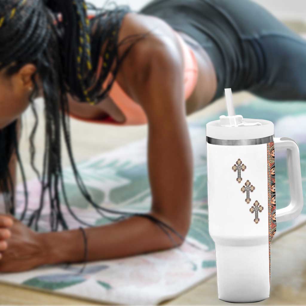 Ethiopia Angels Tilet With Cross Tumbler With Handle