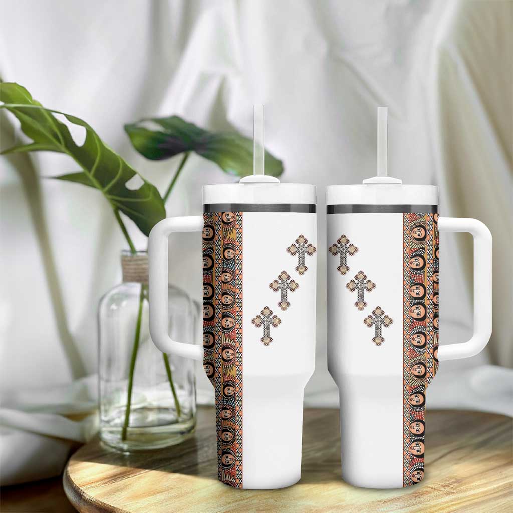 Ethiopia Angels Tilet With Cross Tumbler With Handle