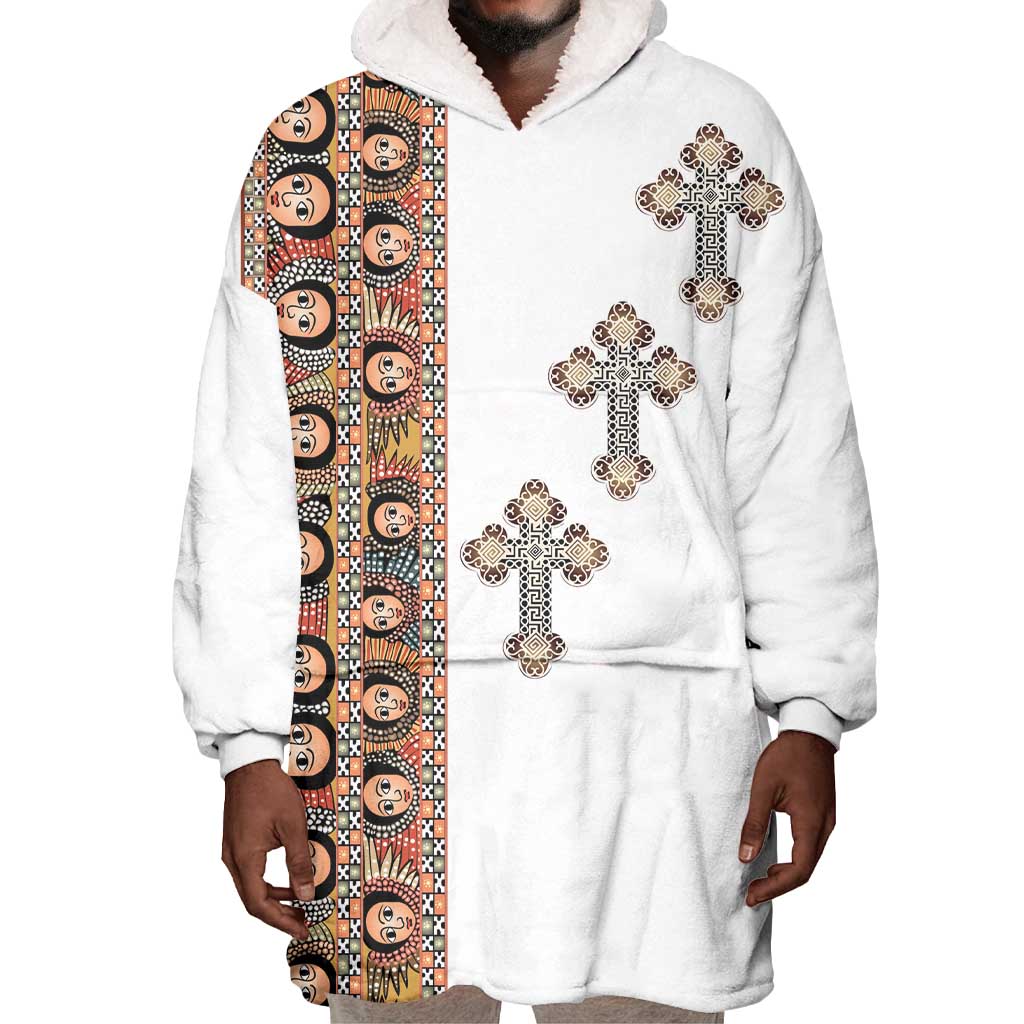 Ethiopia Angels Tilet With Cross Wearable Blanket Hoodie