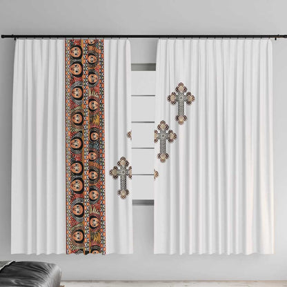 Ethiopia Angels Tilet With Cross Window Curtain
