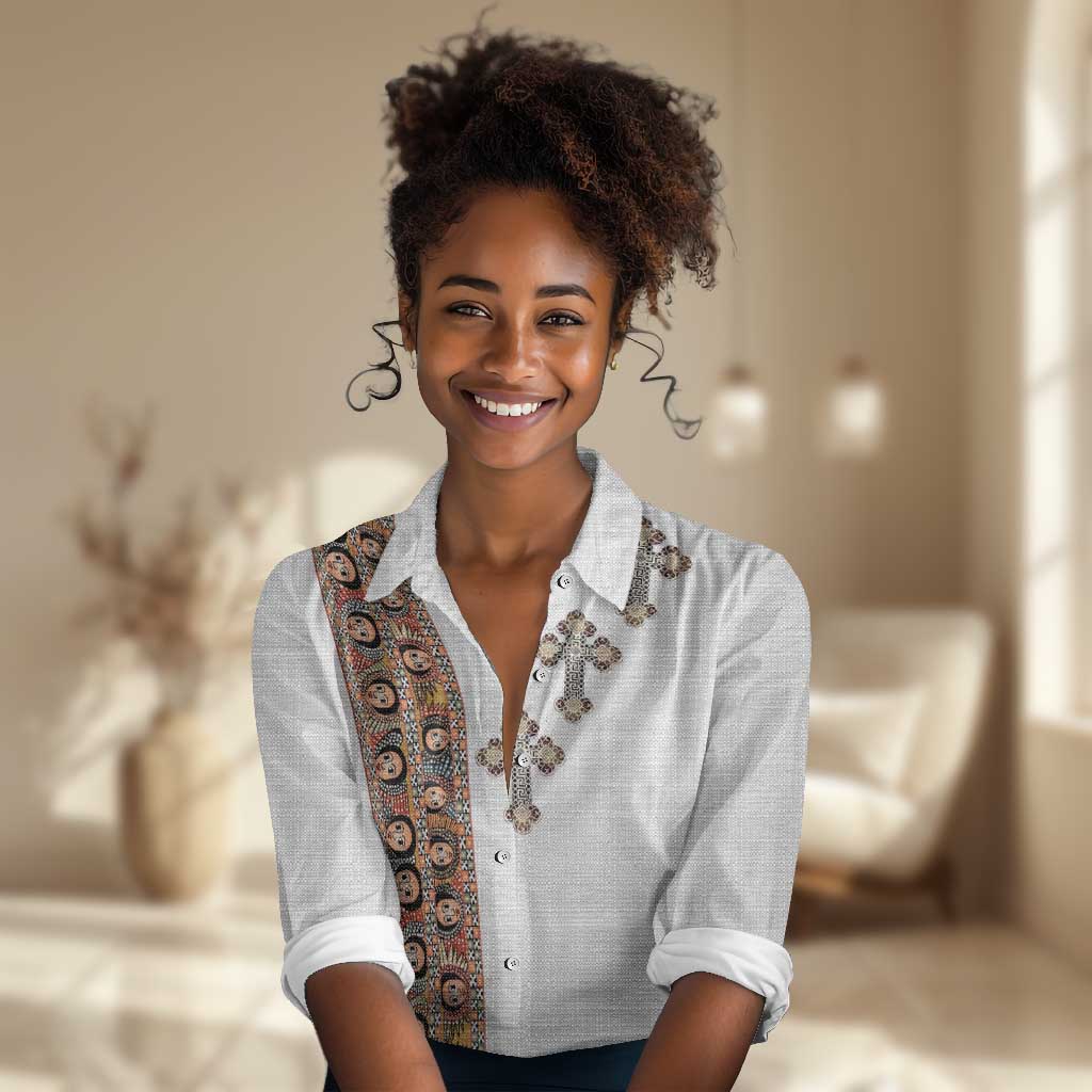 Ethiopia Angels Tilet With Cross Women Casual Shirt