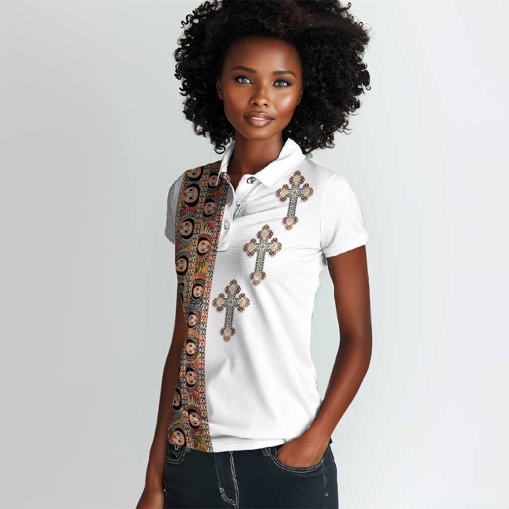 Ethiopia Angels Tilet With Cross Women Polo Shirt