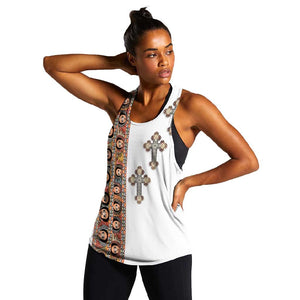 Ethiopia Angels Tilet With Cross Women Racerback Tank