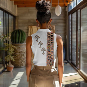 Ethiopia Angels Tilet With Cross Women Sleeveless Polo Shirt
