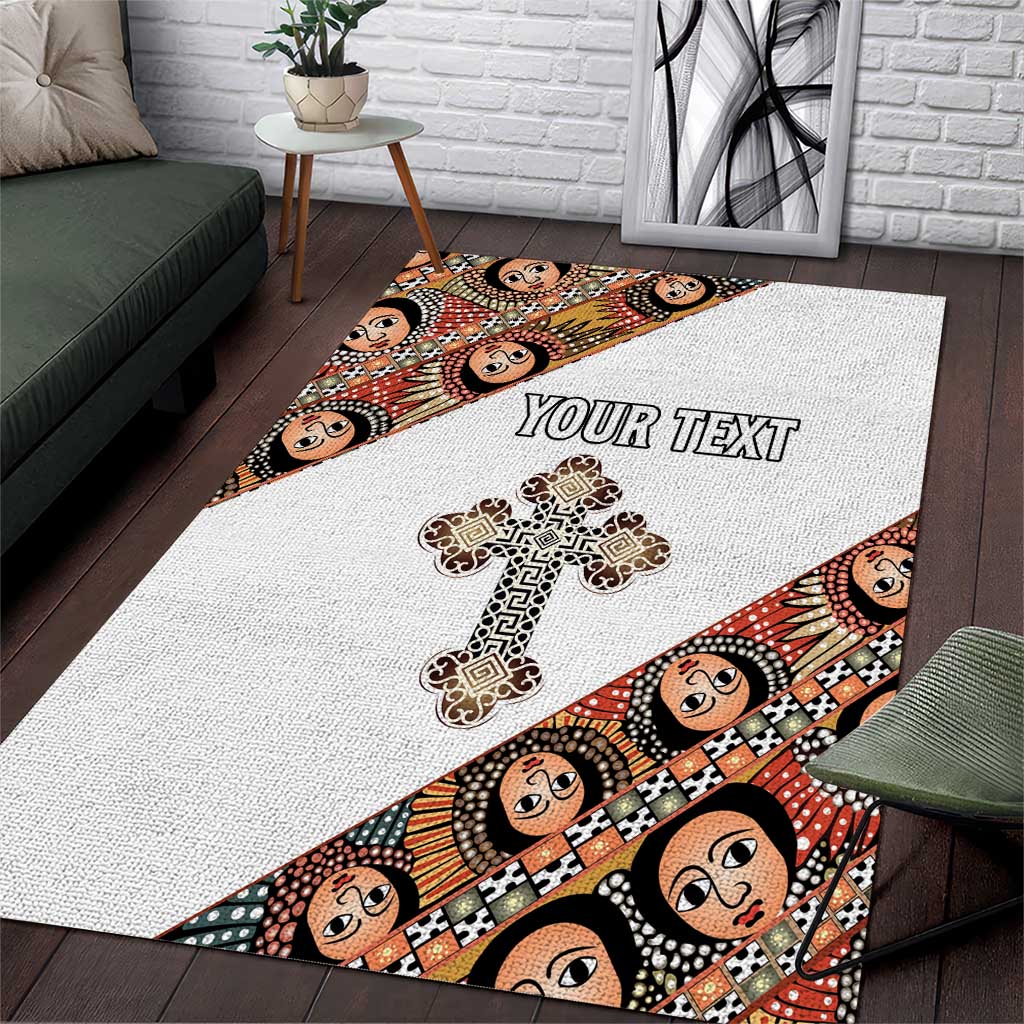 Personalized Ethiopia Area Rug Ethiopian Orthodox Church Angel