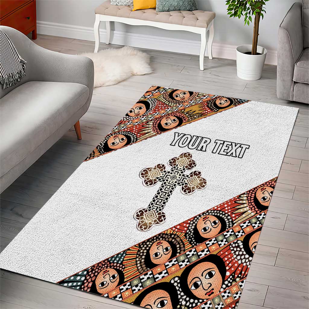 Personalized Ethiopia Area Rug Ethiopian Orthodox Church Angel