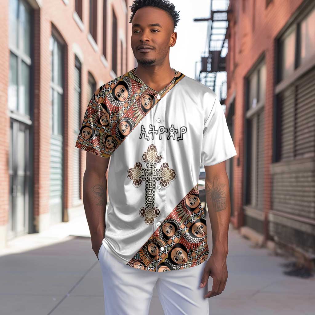 Personalized Ethiopia Baseball Jersey Ethiopian Orthodox Church Angel