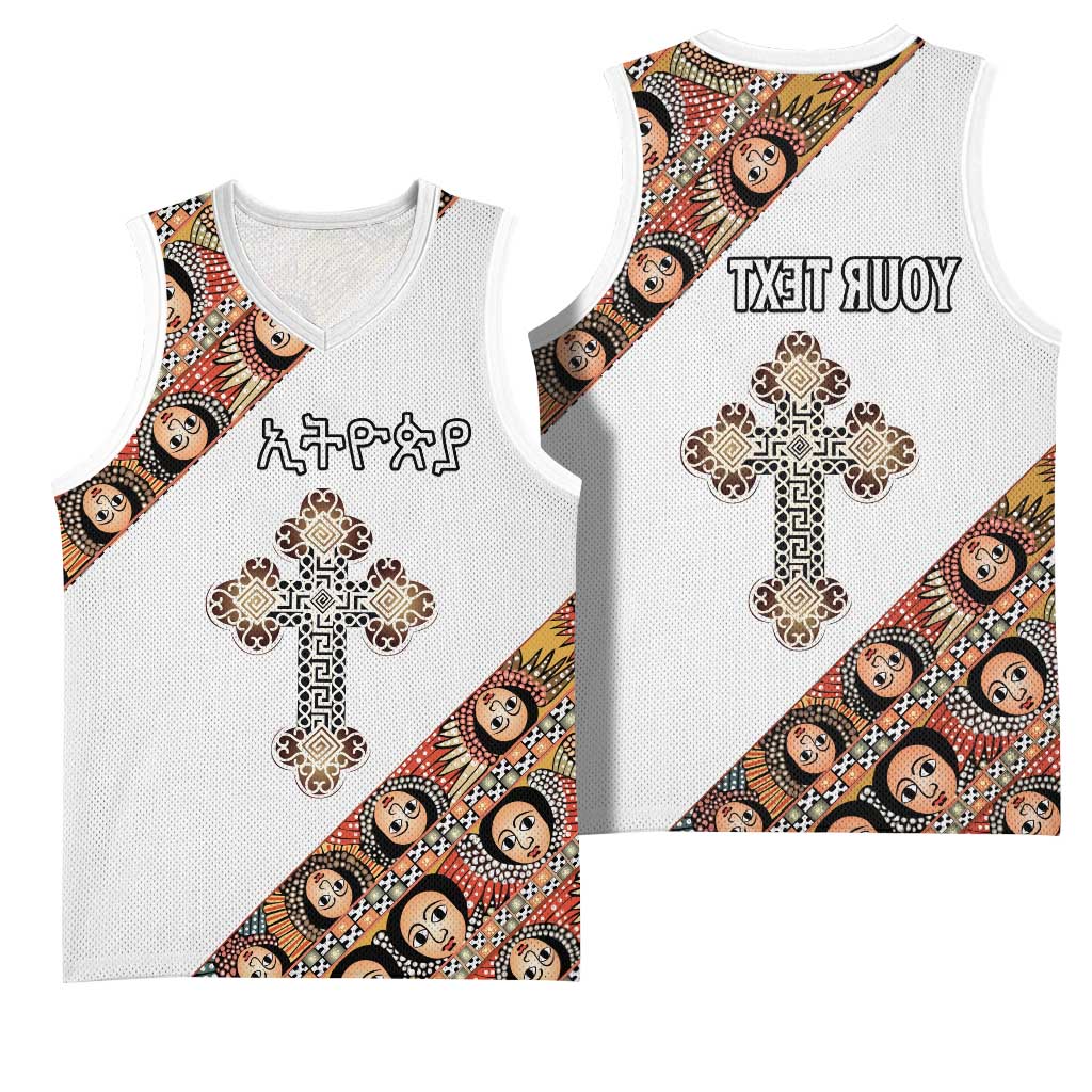 Personalized Ethiopia Basketball Jersey Ethiopian Orthodox Church Angel - African Pride
