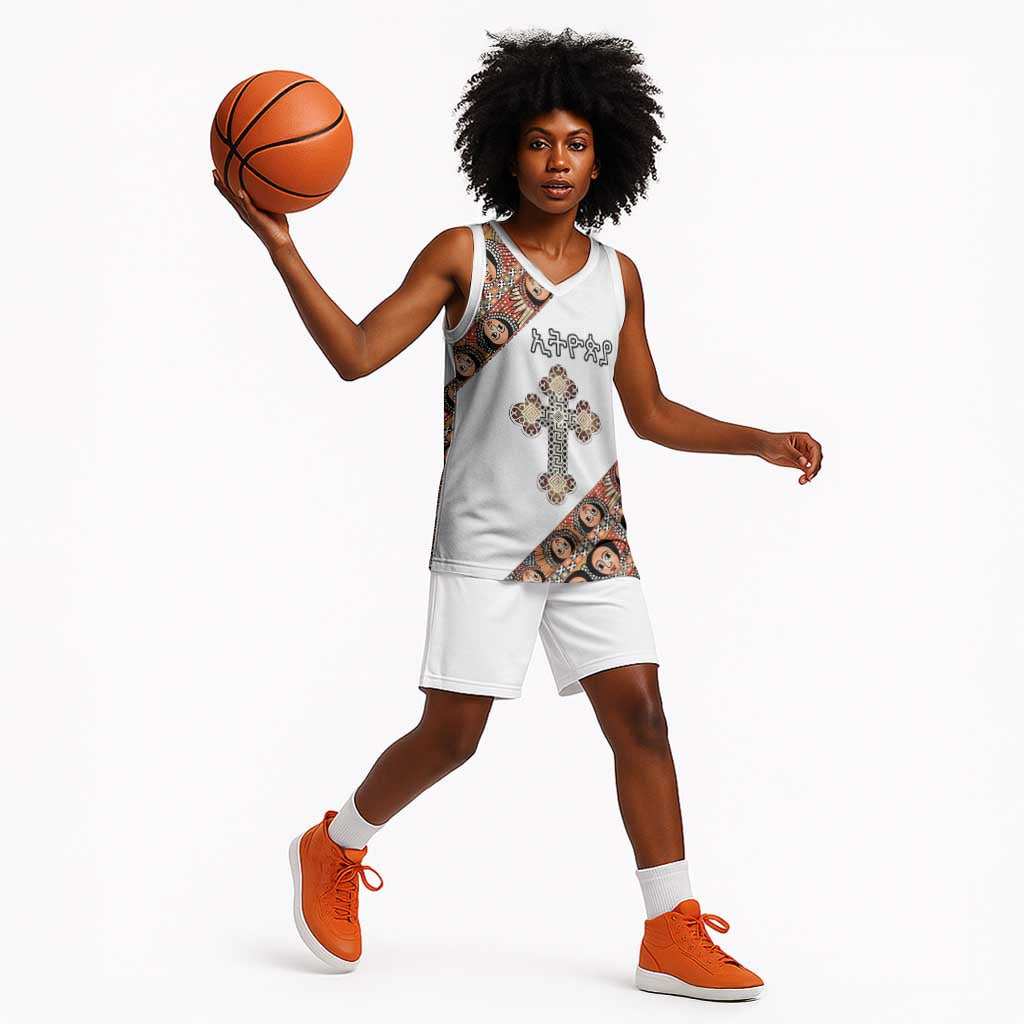Personalized Ethiopia Basketball Jersey Ethiopian Orthodox Church Angel - African Pride