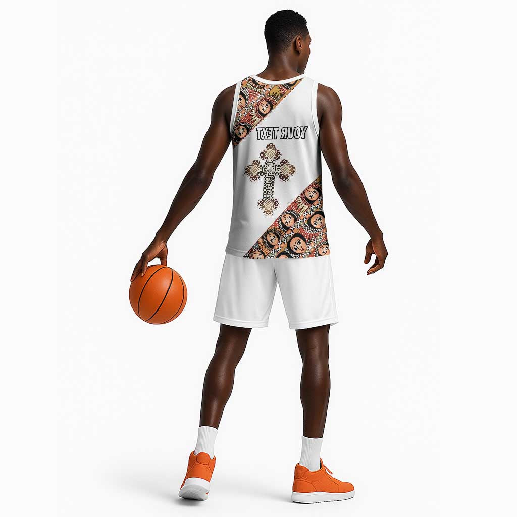 Personalized Ethiopia Basketball Jersey Ethiopian Orthodox Church Angel - African Pride