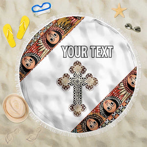 Personalized Ethiopia Beach Blanket Ethiopian Orthodox Church Angel