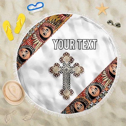 Personalized Ethiopia Beach Blanket Ethiopian Orthodox Church Angel