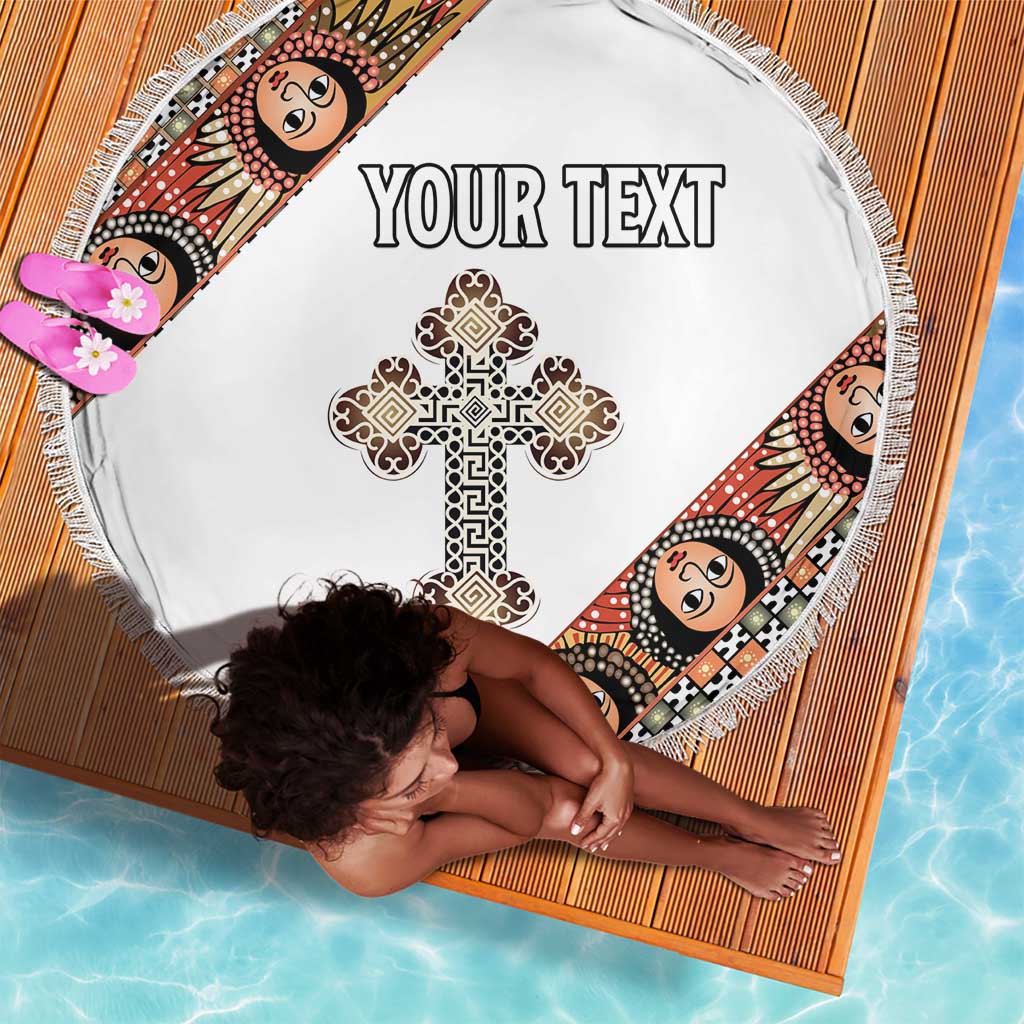 Personalized Ethiopia Beach Blanket Ethiopian Orthodox Church Angel