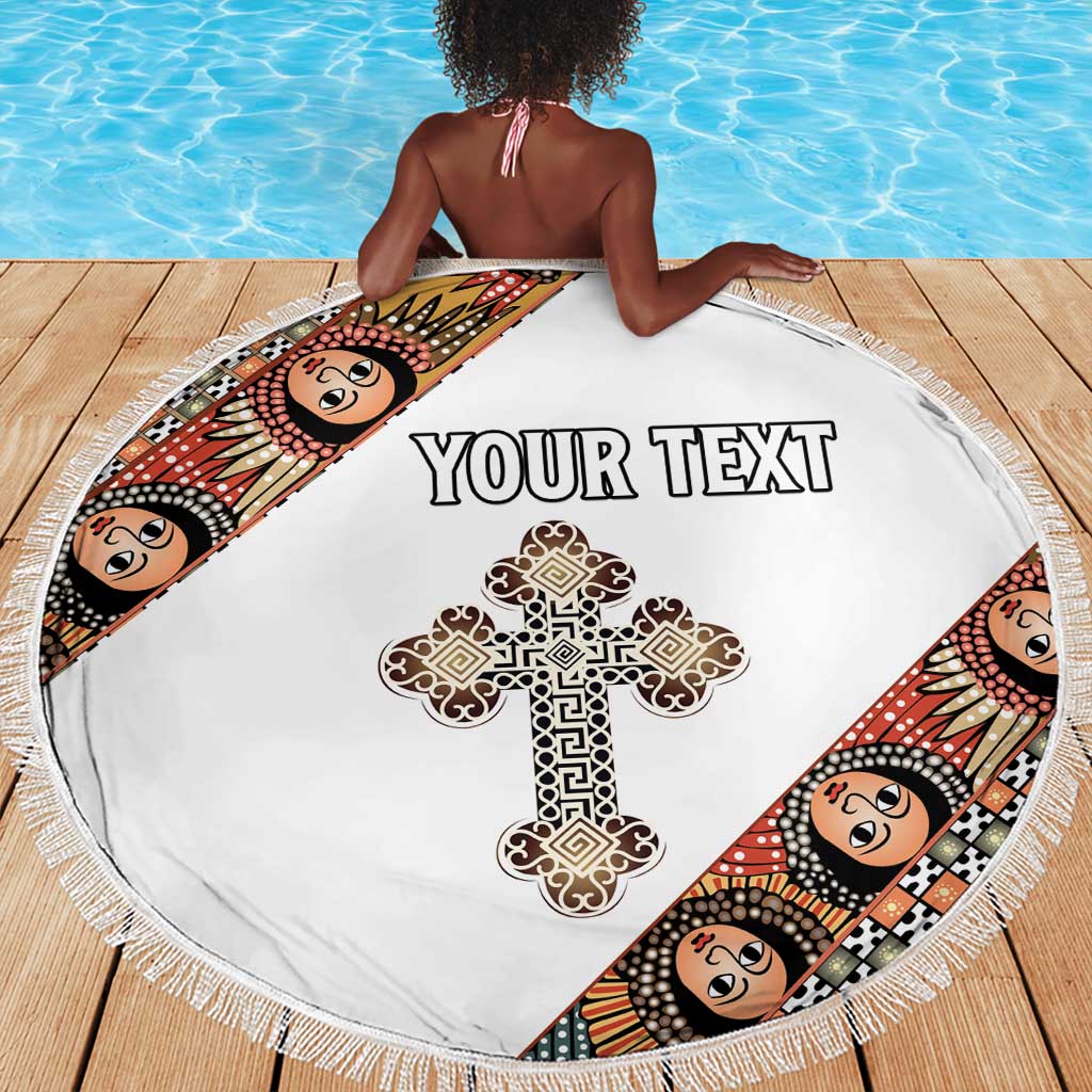 Personalized Ethiopia Beach Blanket Ethiopian Orthodox Church Angel