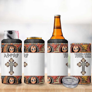 Personalized Ethiopia 4 in 1 Can Cooler Tumbler Ethiopian Orthodox Church Angel