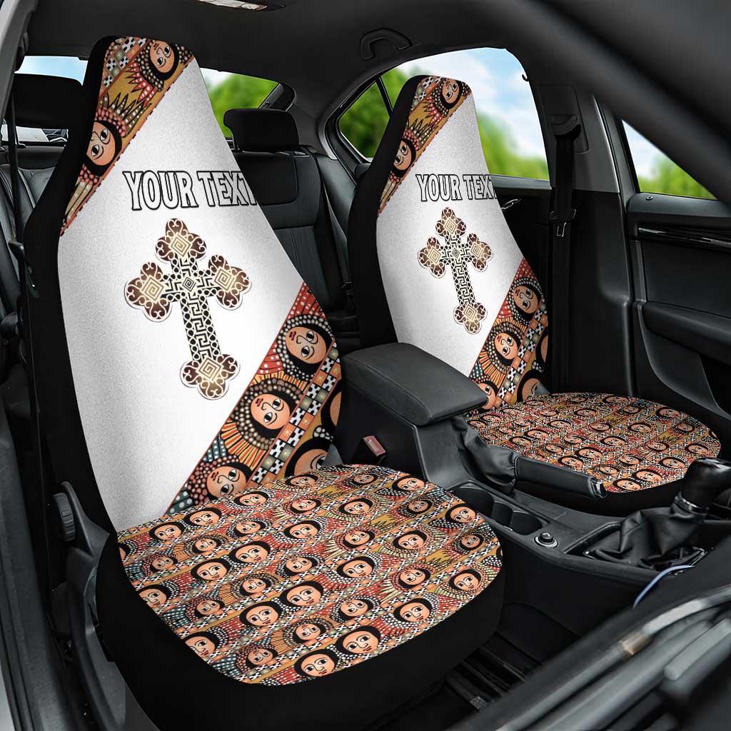 Personalized Ethiopia Car Seat Cover Ethiopian Orthodox Church Angel